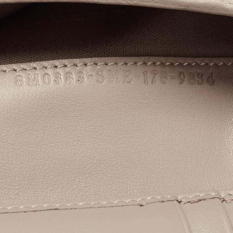 Pre Owned Fendi Etoupe Leather By The Way Flap Wallet