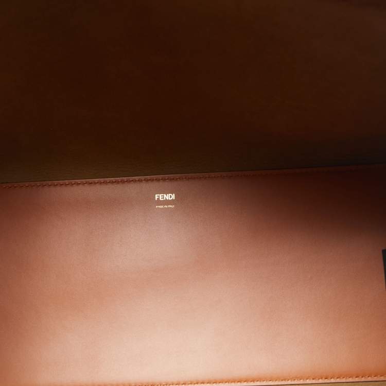 Pre Owned Fendi Brown Leather Large Sunshine Shopper Tote