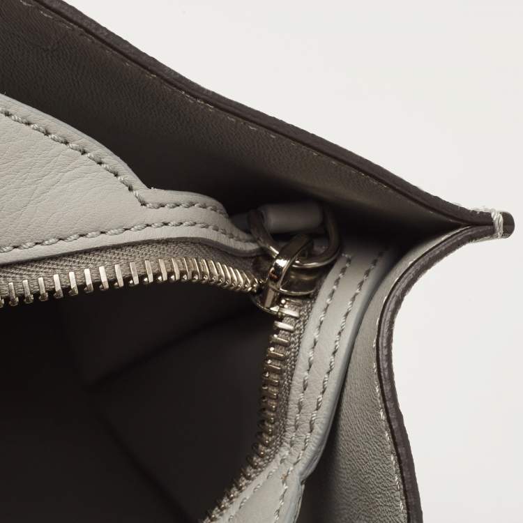 Pre Owned Fendi Grey Leather Medium Studded 3Jours Tote