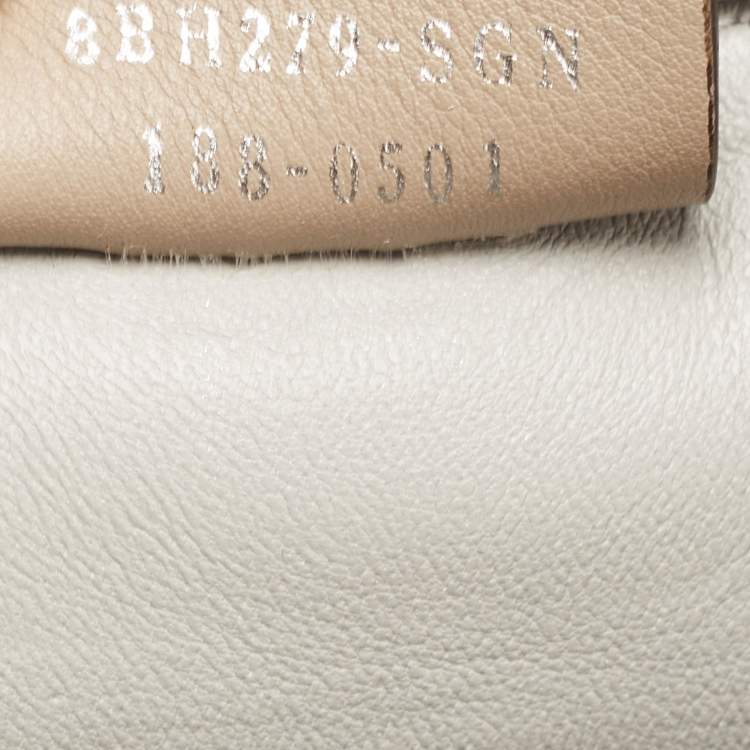 Pre Owned Fendi Grey Leather Medium Studded 3Jours Tote