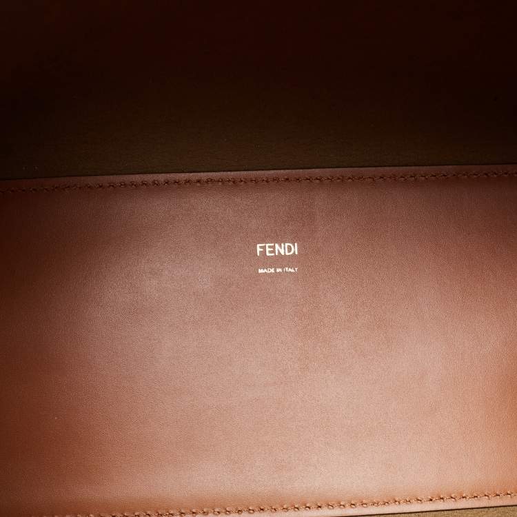 Pre Owned Fendi Brown Leather Medium Sunshine Tote