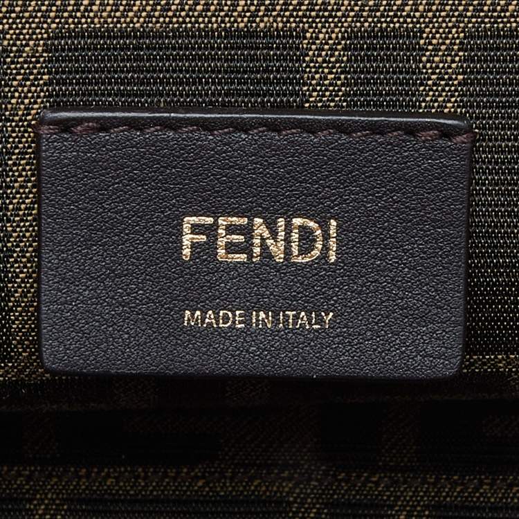 Pre Owned Fendi Beige Leather and Python Small First Shoulder Bag