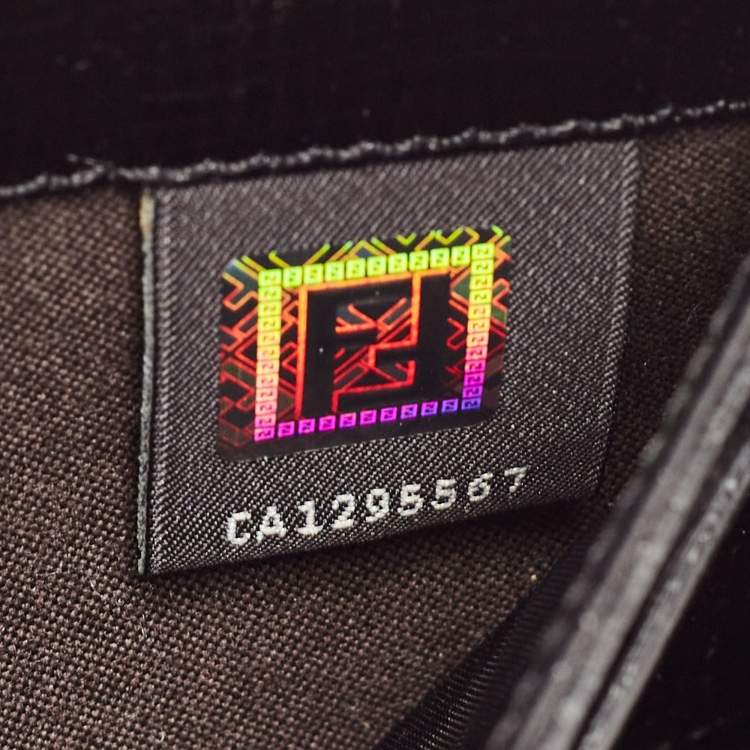 Pre Owned Fendi Multicolor Zucca Coated Canvas Zip Around Wallet