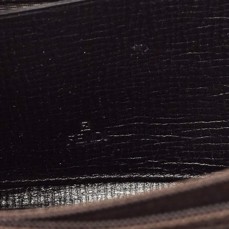 Pre Owned Fendi Multicolor Zucca Coated Canvas Zip Around Wallet