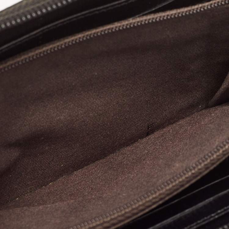 Pre Owned Fendi Multicolor Zucca Coated Canvas Zip Around Wallet