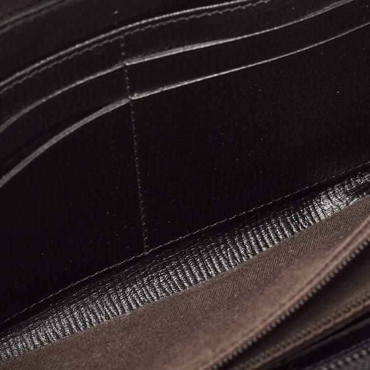 Pre Owned Fendi Multicolor Zucca Coated Canvas Zip Around Wallet