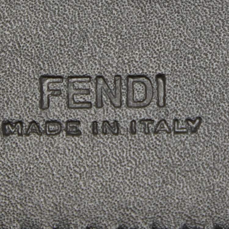 Pre Owned Fendi Black Leather Utility Pouch Belt Bag