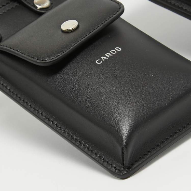 Pre Owned Fendi Black Leather Utility Pouch Belt Bag