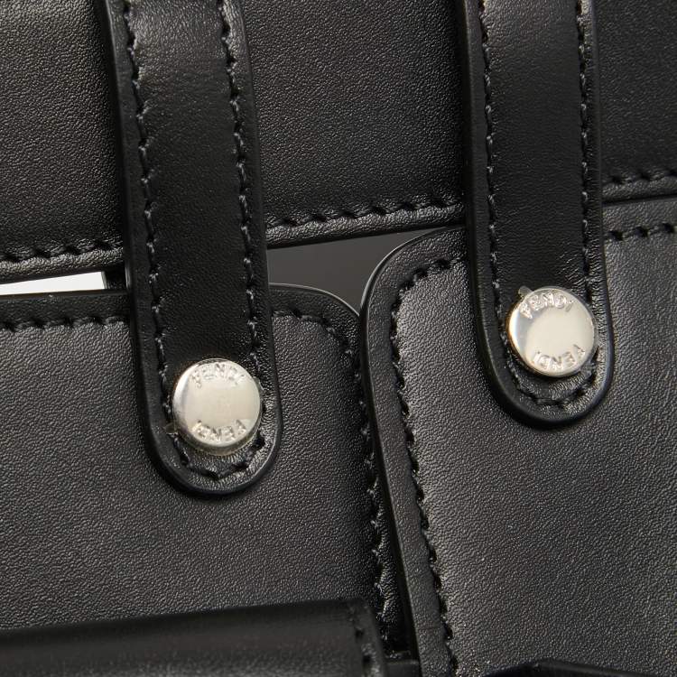 Pre Owned Fendi Black Leather Utility Pouch Belt Bag