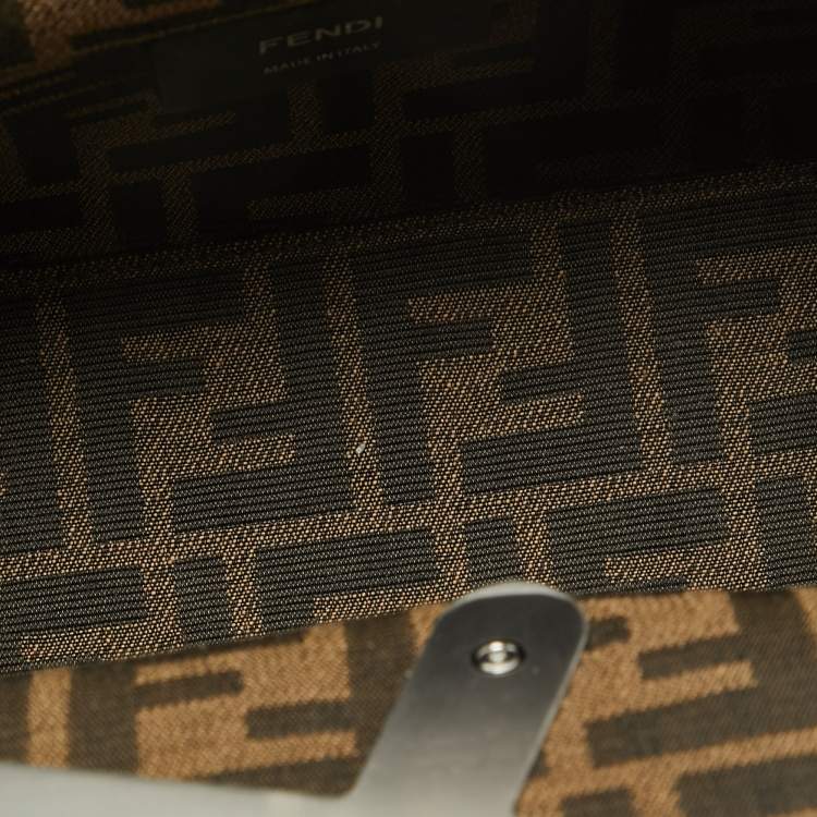 Pre Owned Fendi Multicolor Suede and Leather Small Fendi First Clutch