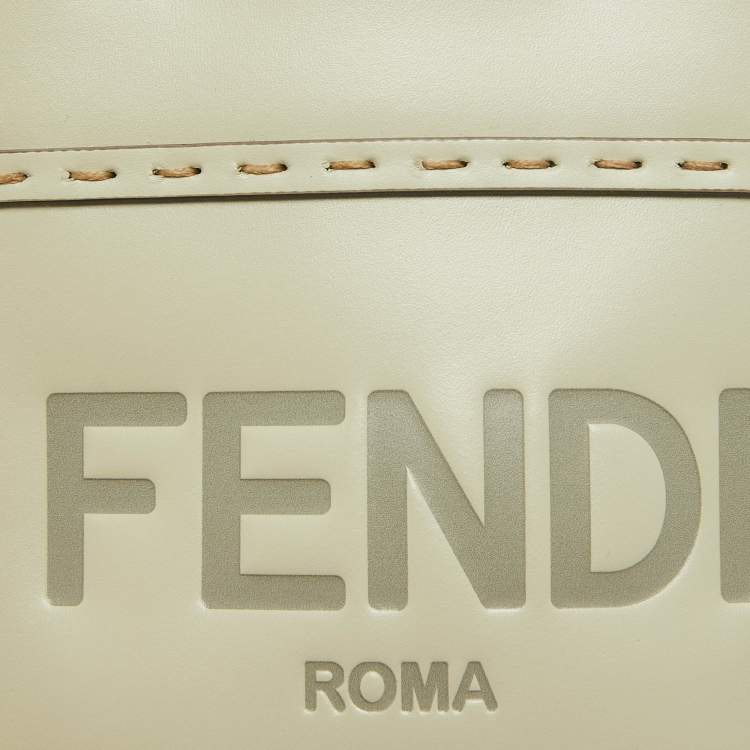 Pre Owned Fendi Green Leather Mini Sunshine Tote
