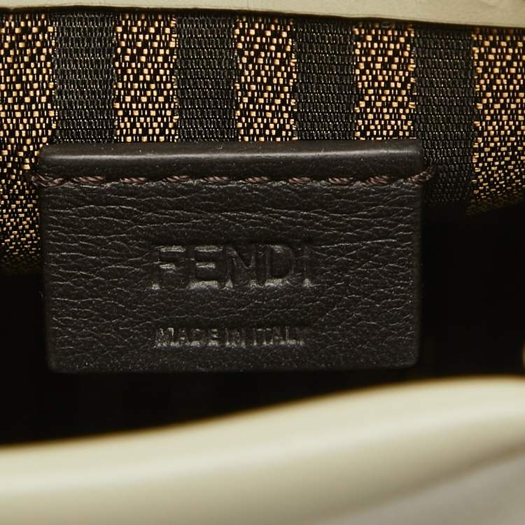 Pre Owned Fendi Green Leather Mini Sunshine Tote