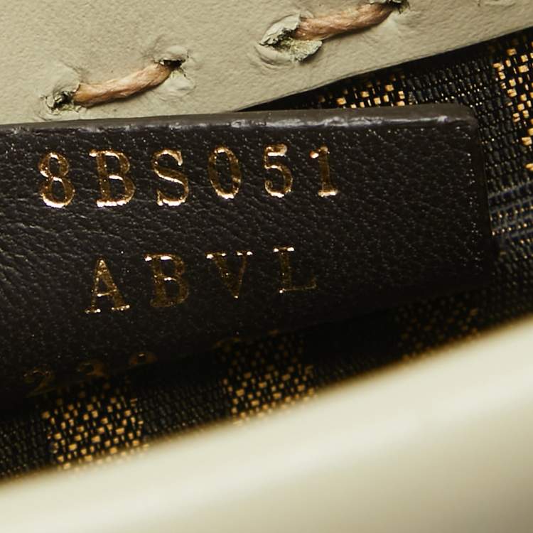 Pre Owned Fendi Green Leather Mini Sunshine Tote