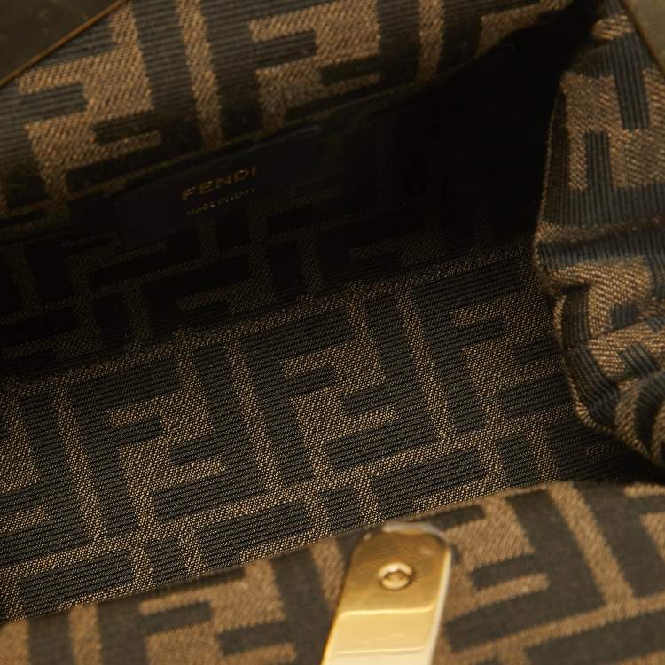 Pre Owned Fendi Beige Ostrich Leather Small First Shoulder Bag