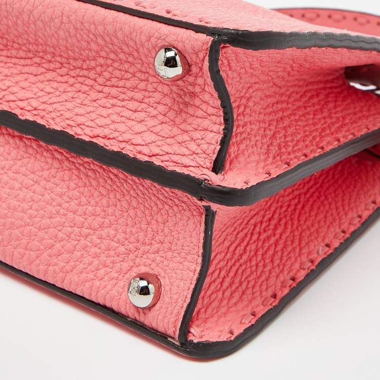 مملوكة مسبقًا Fendi Pink Selleria Leather Small Peekaboo ISeeU Top Handle Bag