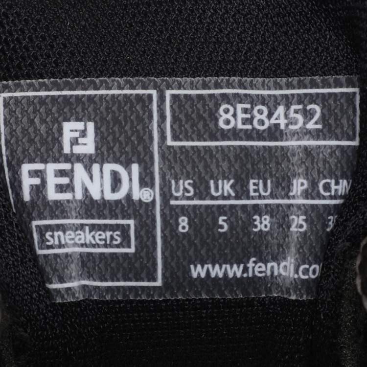 Pre Owned Fendi Black Suede and Leather Fendi first Sneakers Size 38