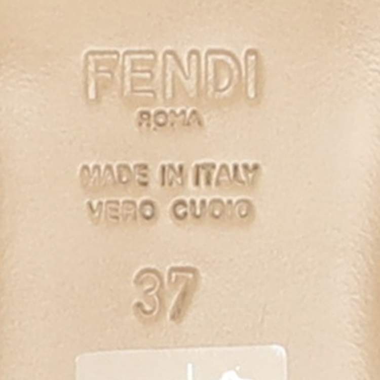 Pre Owned Fendi Purple Mink Fur Baguette Flat Slides Size 37