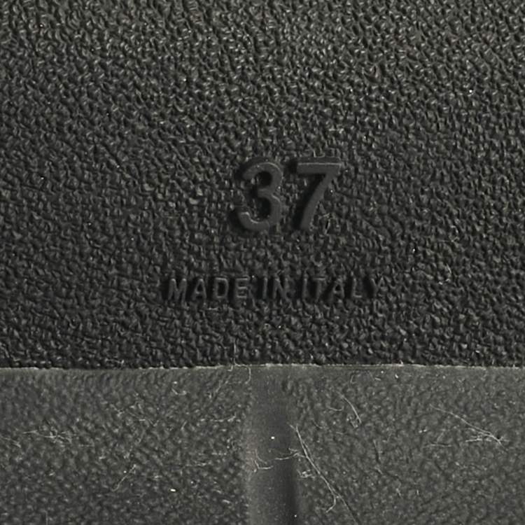 Pre Owned Fendi Navy Blue Knit Fabric Sock High Top Sneakers Size 37