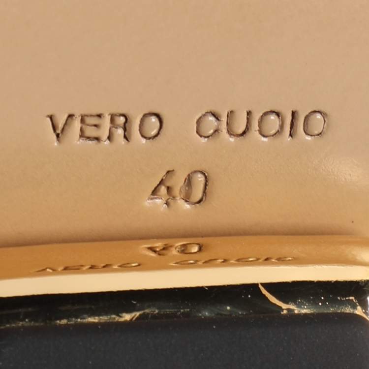 Pre Owned Fendi Brown Leather First Heel Mules Size 40