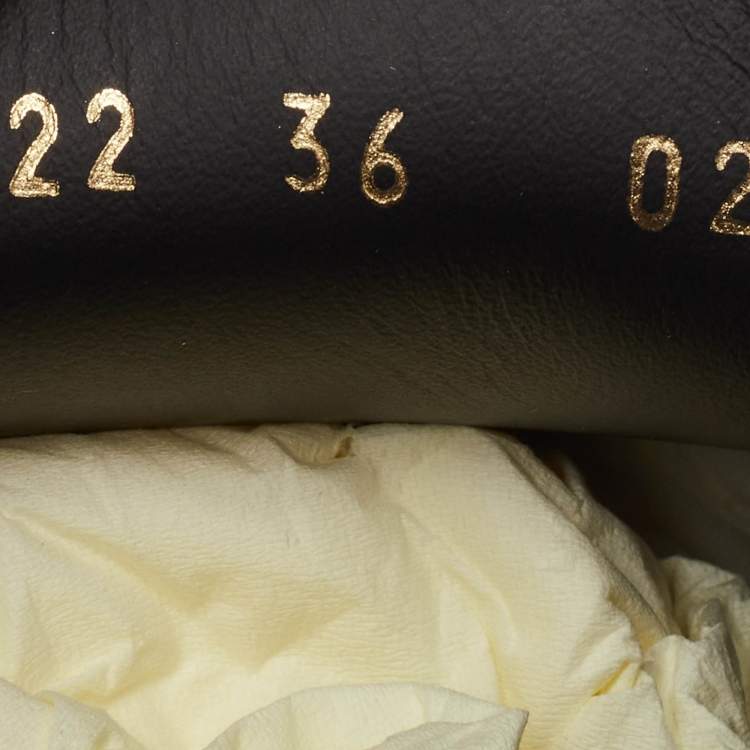 Pre Owned Fendi Size 36 Black Brushed Leather Slip On Loafers