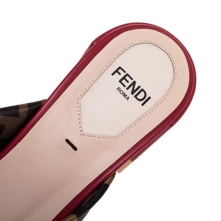 fendi logo twist mules