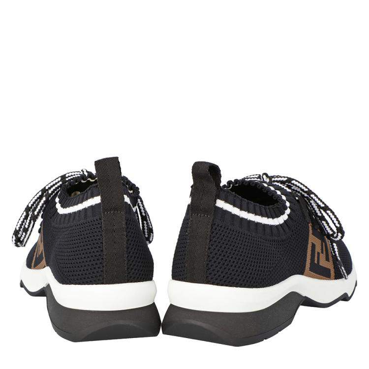 مملوكة مسبقًا Fendi Black Low Knit Sneakers Size 40