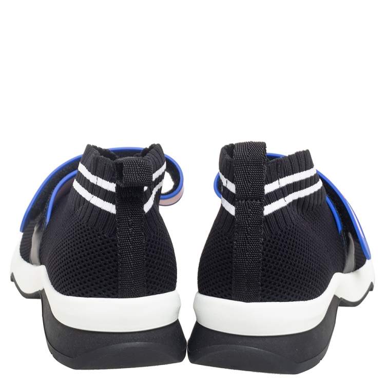 Pre Owned Fendi Multicolor Fabric and PVC Rockoko Mismatch Sneakers Size 37