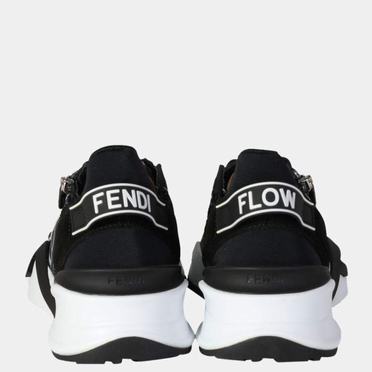 Pre Owned Fendi Black Wmns Flow FF Motif Low Sneakers EU 37