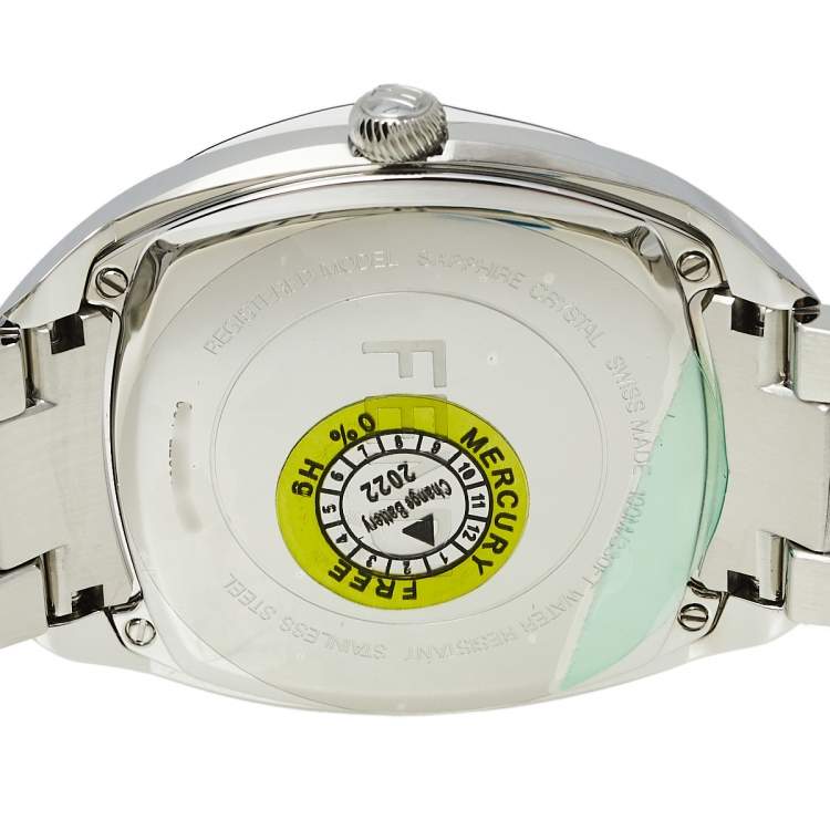 Pre Owned Fendi Blue Stainless Steel Momento 22000L Women's Wristwatch 39 mm