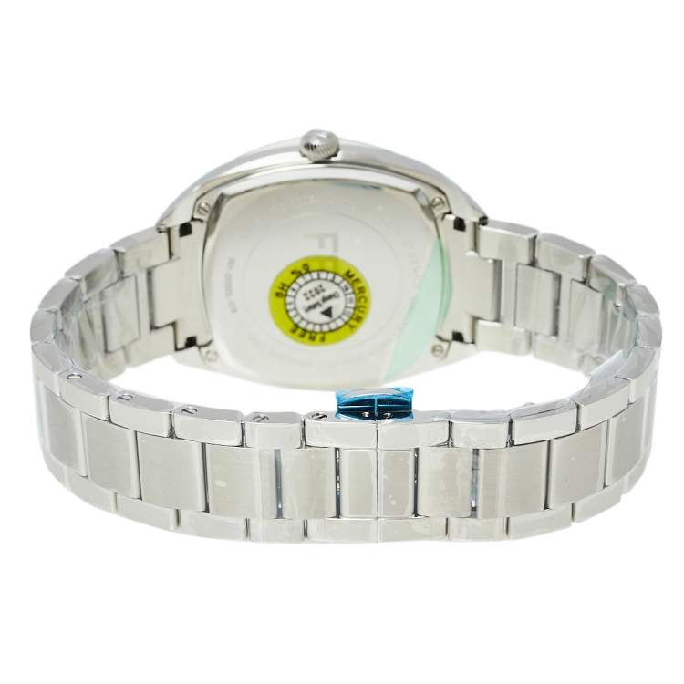 Pre Owned Fendi Blue Stainless Steel Momento 22000L Women's Wristwatch 39 mm