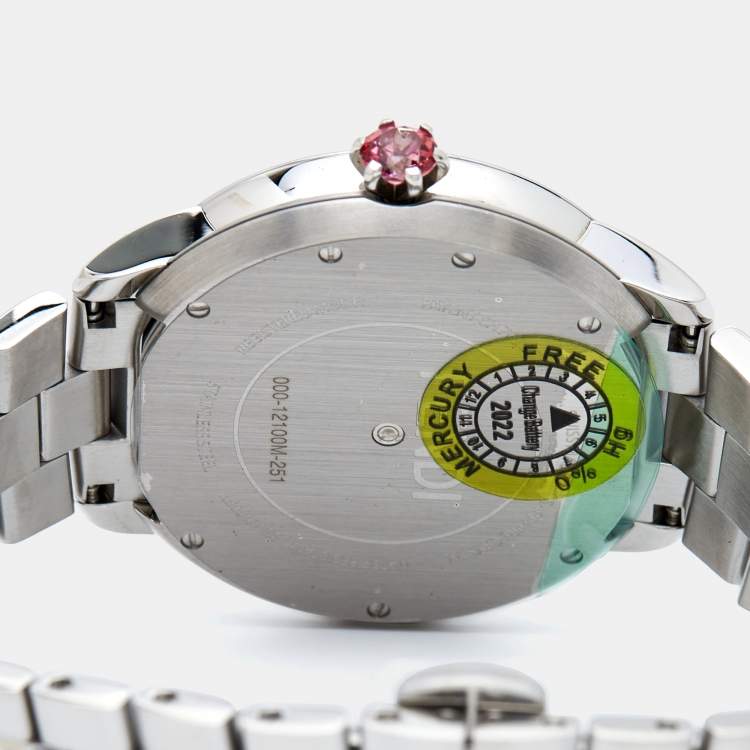 Pre Owned Fendi Mother Of Pearl Stainless Steel IShine 12100M Women's Wristwatch 38 mm