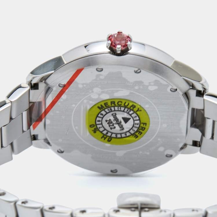 Pre Owned Fendi Mother Of Pearl Stainless Steel IShine 12100M Women's Wristwatch 38 mm