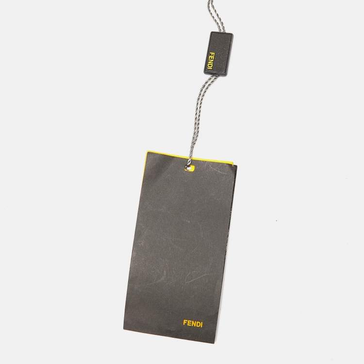 Pre Owned Fendi Grey Leather Wide Waist Belt 70CM