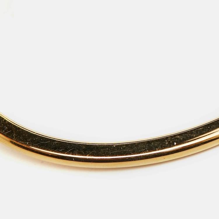 Pre Owned Fendi O'Clock Faux Pearl Gold Tone Bracelet M