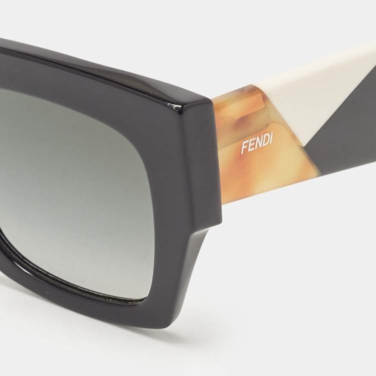 Pre Owned Fendi Black Gradient FF0263/S Facets Square Sunglasses