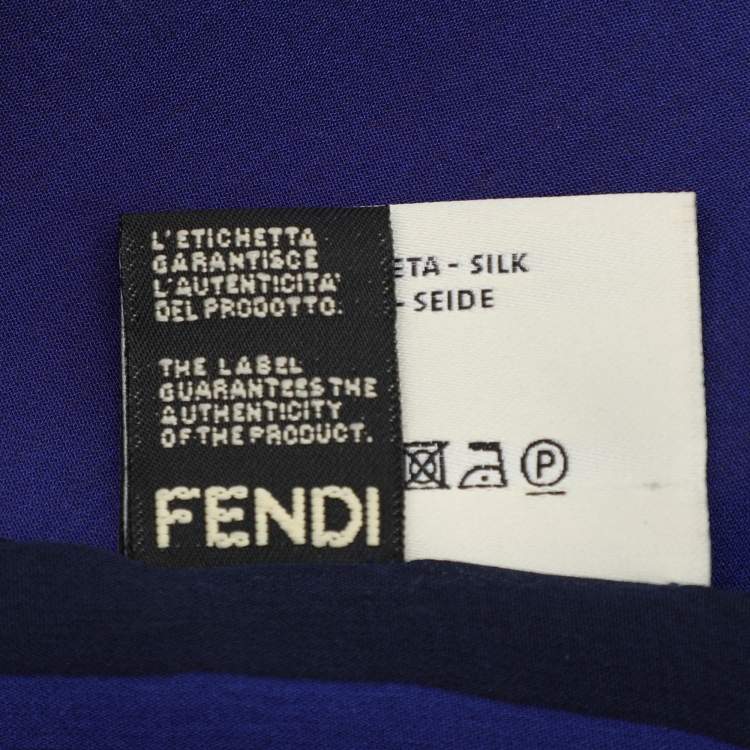 Pre Owned Fendi Brown/Multicolor FF Print Silk Stole