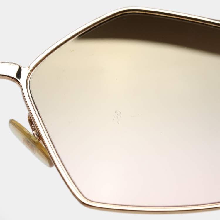 Pre Owned Fendi Brown/Pink Gradient FF 0261/S Spike Can Eye Geometric Sunglasses