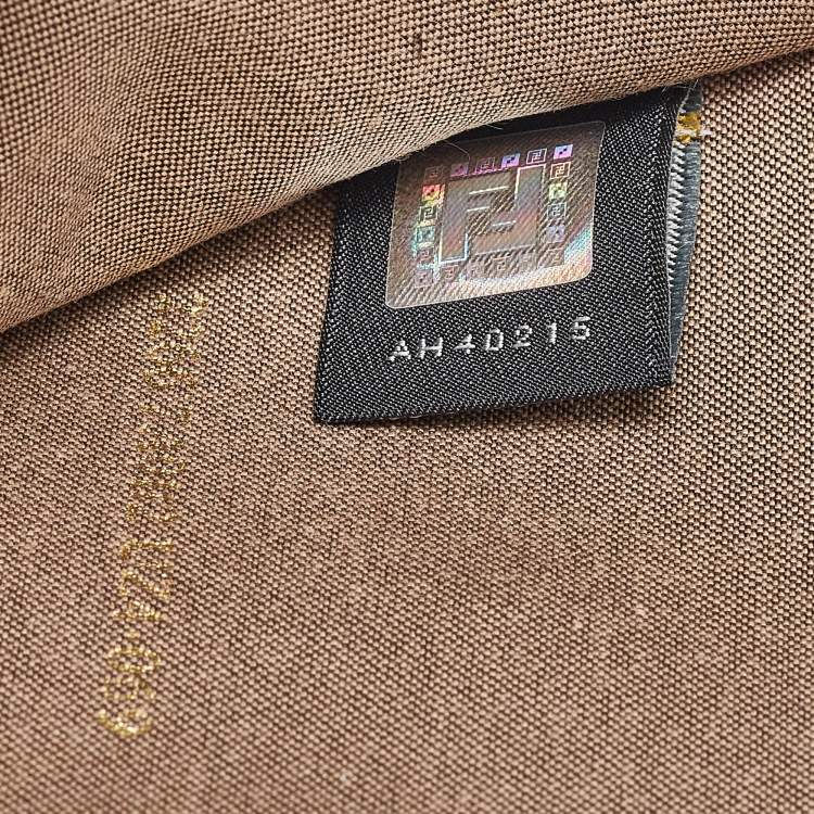 Pre Owned Fendi Gold Textured Leather Agenda Flap Cover