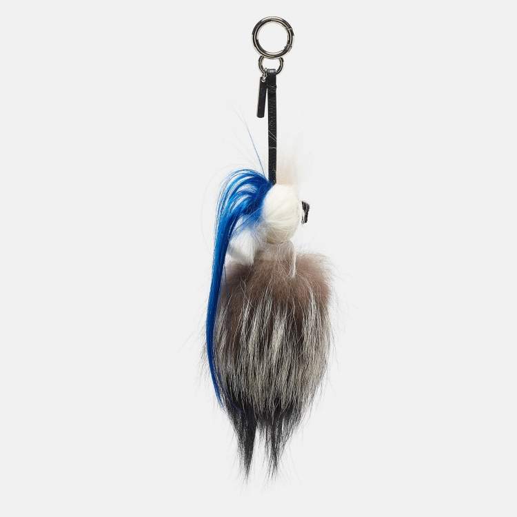 Pre Owned Fendi Multicolor Fur and Leather Karlito Bag Charm