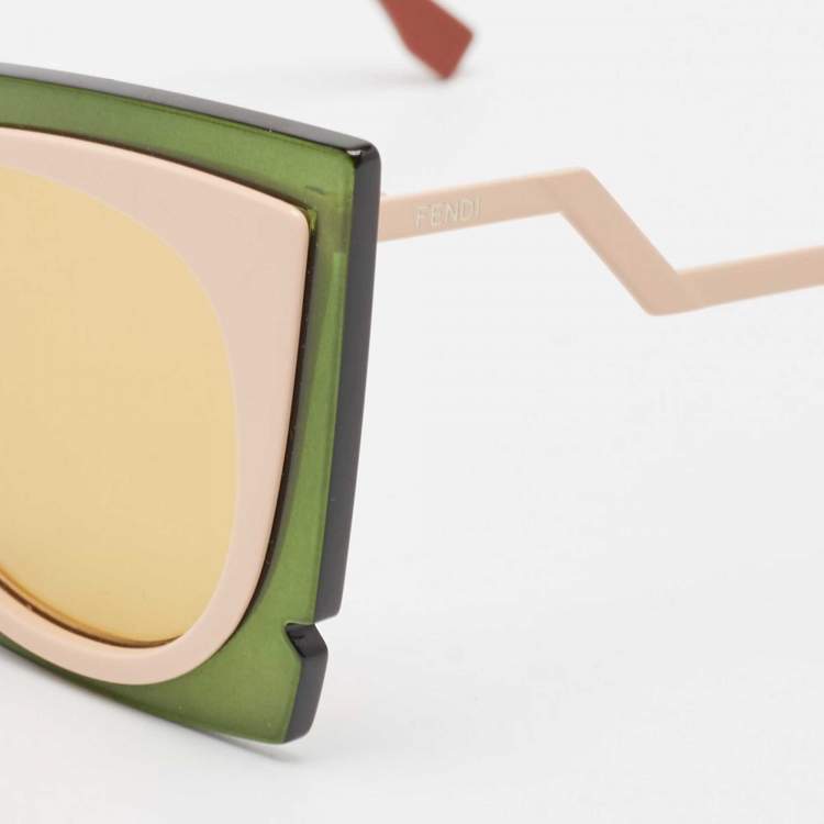 Pre Owned Fendi Multicolor FF FF0117/S Cat Eye Sunglasses