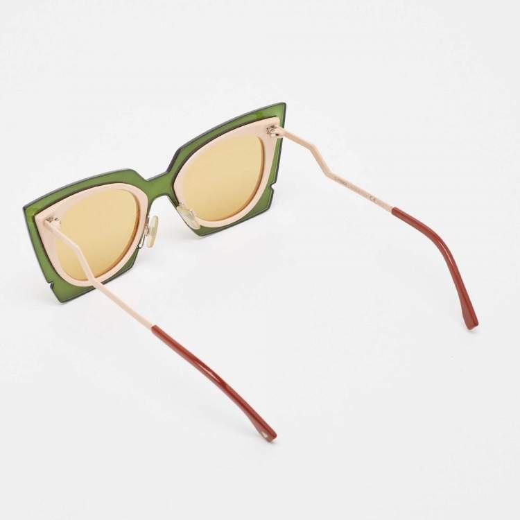 Pre Owned Fendi Multicolor FF FF0117/S Cat Eye Sunglasses