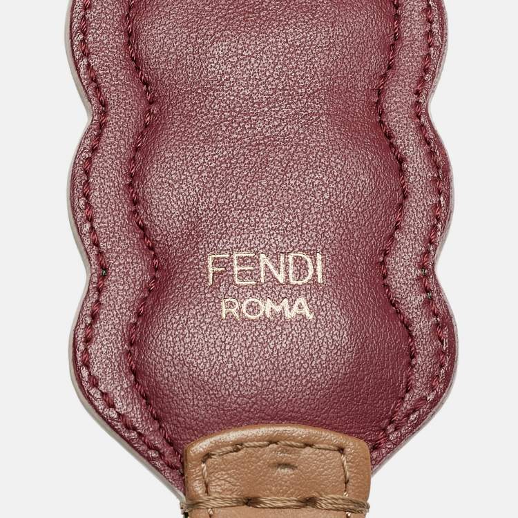 Pre Owned Fendi Multicolor Leather Pearl Embellished Shoulder Bag Strap