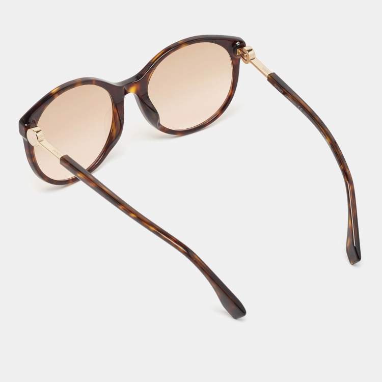 Pre Owned Fendi Havana Gradient FF0362/F Round Sunglasses