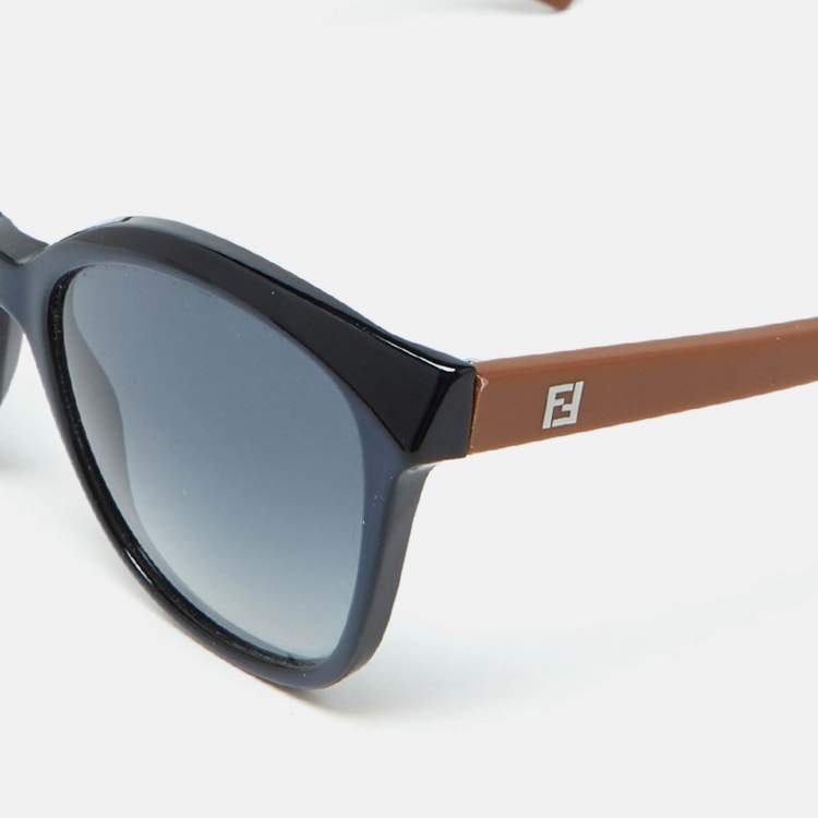 Pre Owned Fendi Bicolor/Blue Gradient FF0043/S Cat-Eye Sunglasses