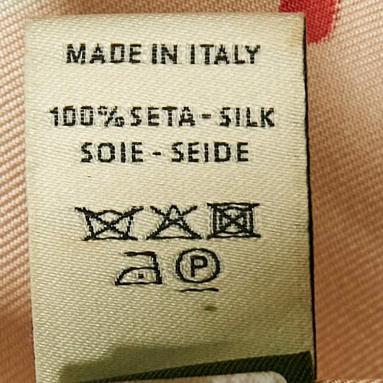 Pre Owned Fendi Pink Printed Silk Scarf