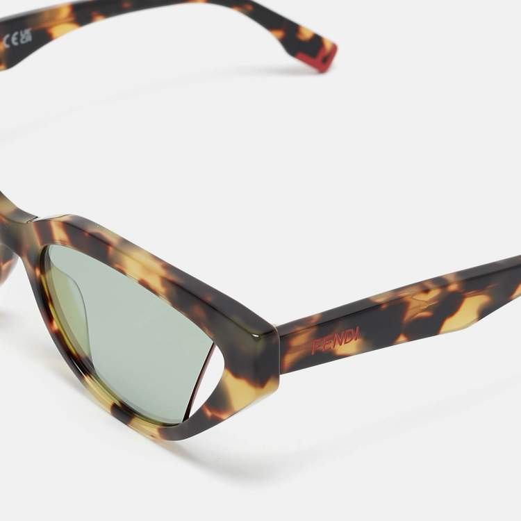 Pre Owned Fendi Tortoise Brown FE400091 Cat Eye Sunglasses