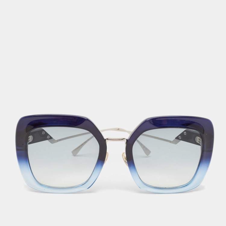 Pre Owned Fendi Blue Gradient FF0317/S Square Sunglasses