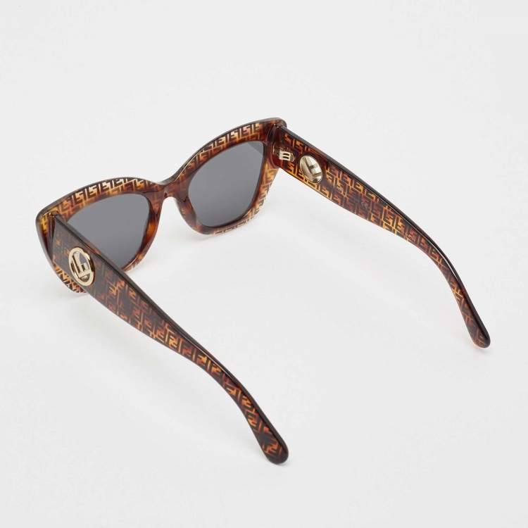 Pre Owned Fendi Havana FF 0327/S F is Fendi Cat Eye Sunglasses