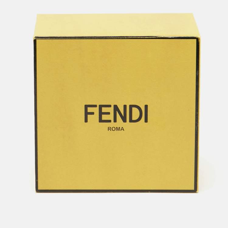 Pre Owned Fendi F is Fendi Gold Tone Crystal Logo Station Bracelet