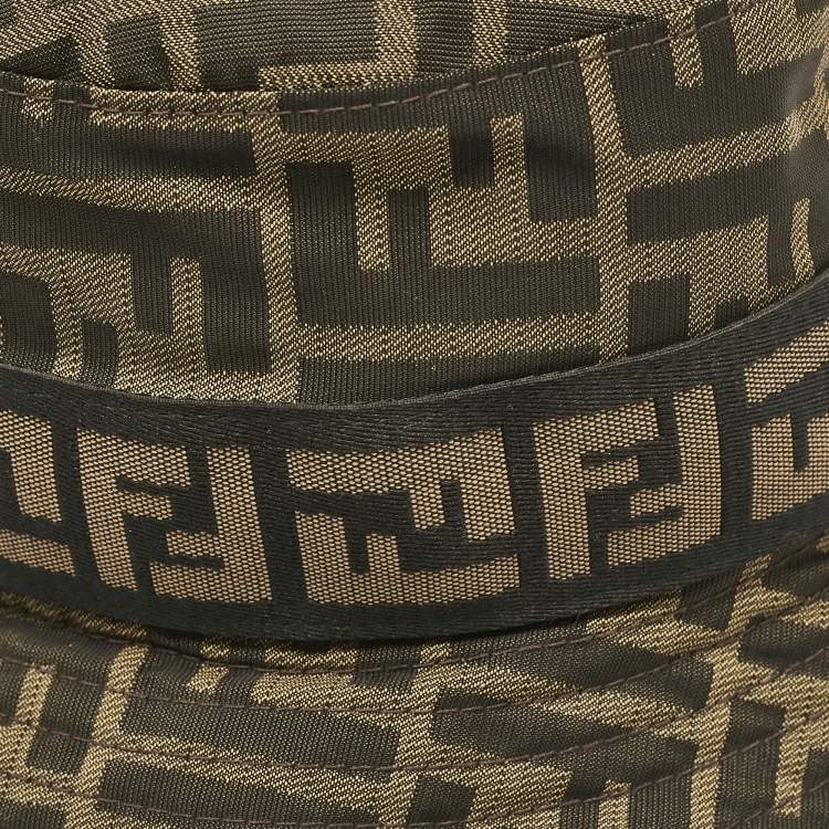 Pre Owned Fendi Brown Zucca Canvas Bucket Hat M